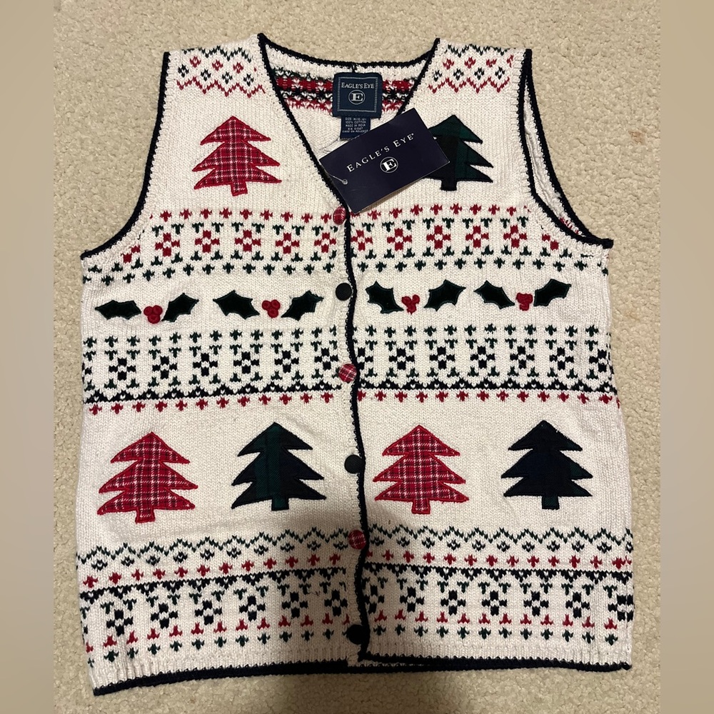 NWT Christmas Vest (10-12 y/o)